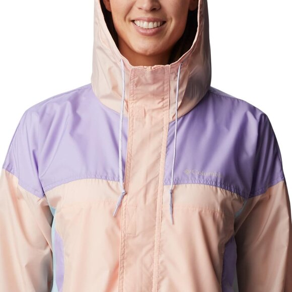 Columbia Flash Challenger Cropped Windbreaker Women's L XL Peach Purple NWT - Picture 5 of 7